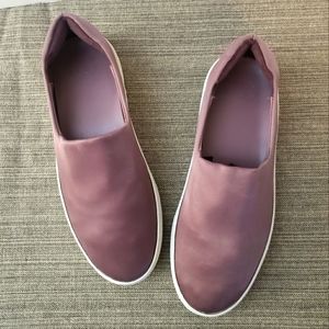 Alex and Alex Plum Satin Slip-on Flats